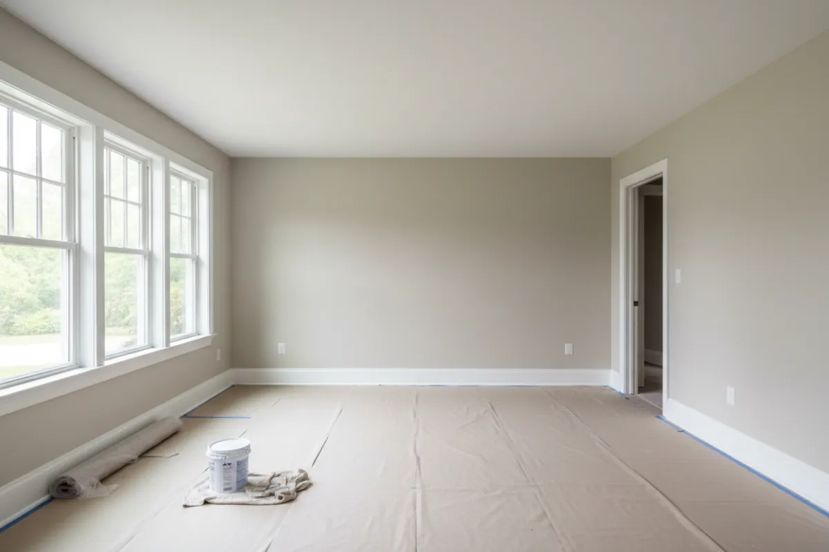 Freshly painted residential interior completed with a local contractor